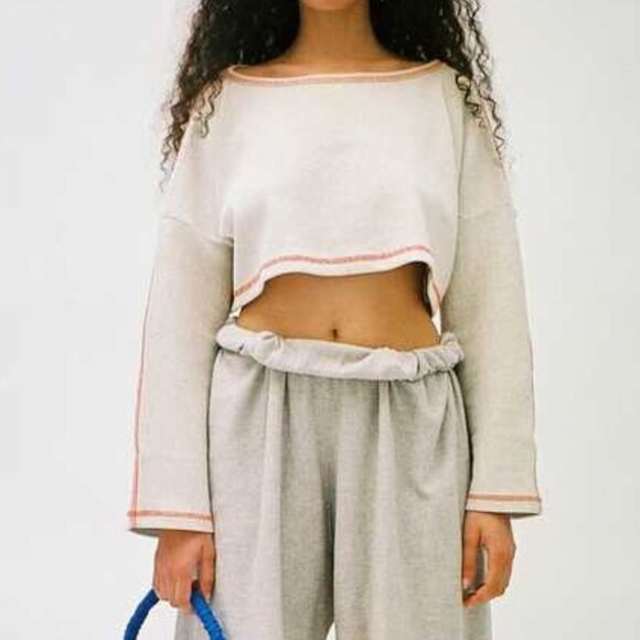 BASERANGE Nape Crop Pullover カットソー 長袖 BASERANGE Nape Crop Pullover カットソー 長袖